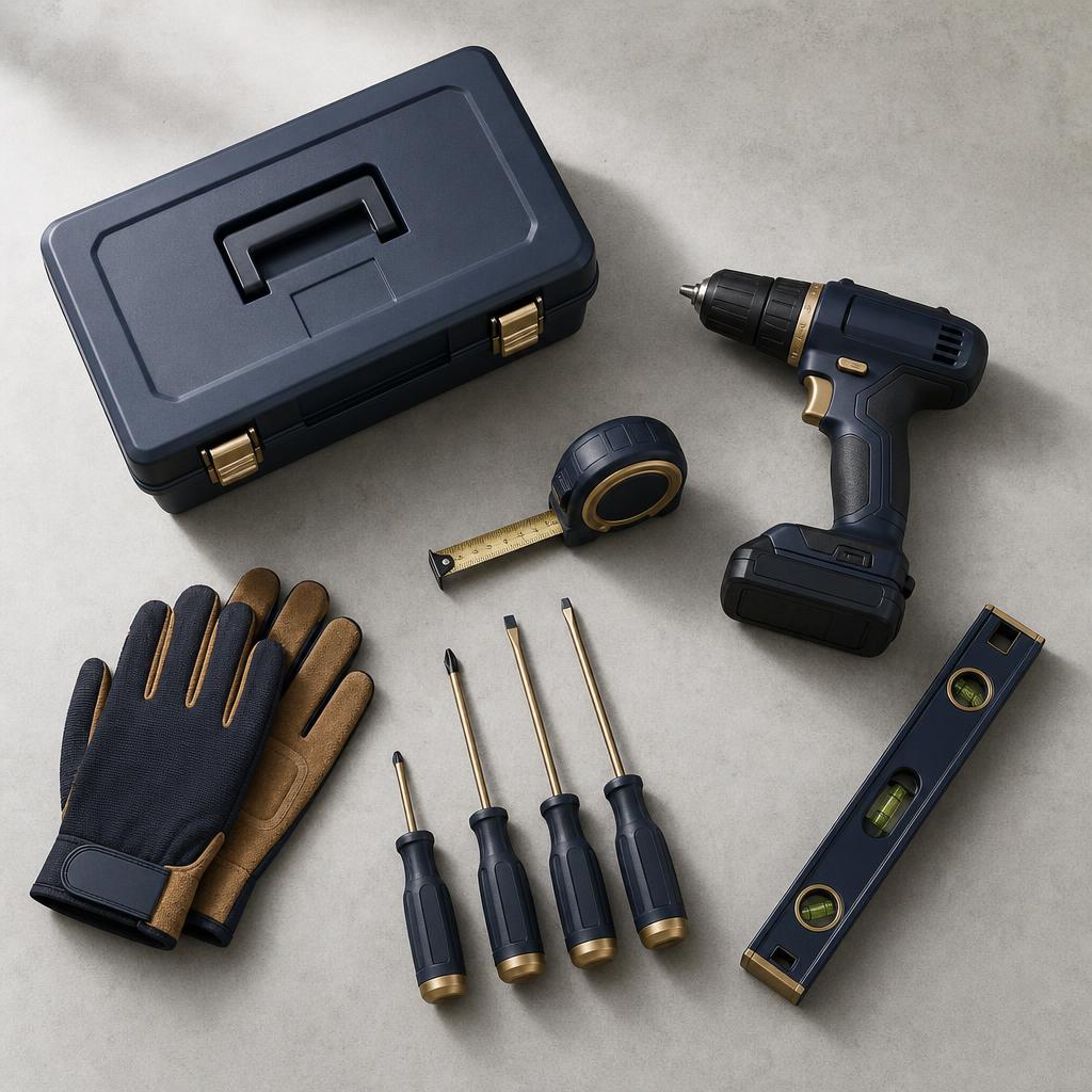 Professional tools organised with care